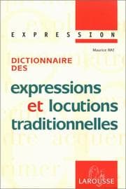 Tapa de Dictionnaire des expressions et locutions traditionnelles