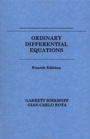 Tapa de Ordinary differential equations