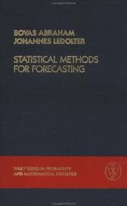 Tapa de Statistical methods for forecasting