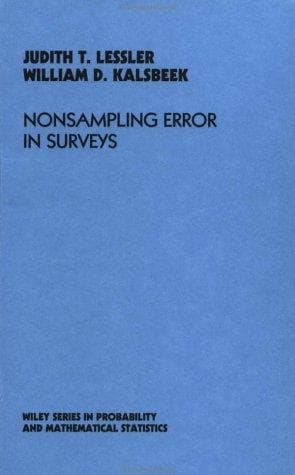 Tapa de Nonsampling error in surveys