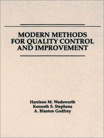 Tapa de Modern methods for quality control and improvement