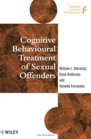 Tapa de Cognitive behavioural treatment of sexual offenders