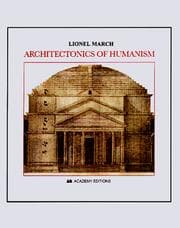 Tapa de Architectonics of humanism