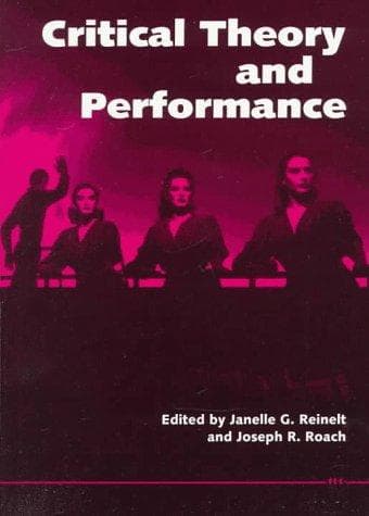 Tapa de Critical Theory and Performance