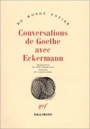 Tapa de Conversations de Goethe avec Eckermann