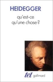 Tapa de Qu'est-ce qu'une chose?
