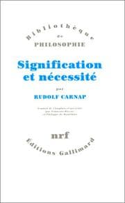 Tapa de Signification et nécessité