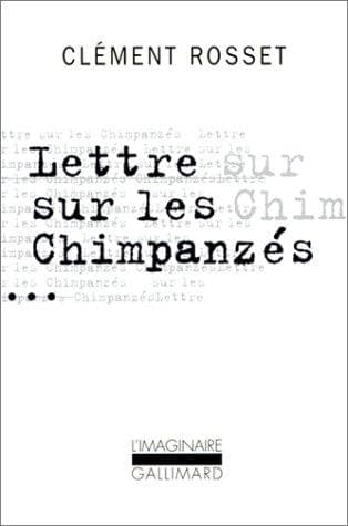 Tapa de Lettre sur les chimpanzés