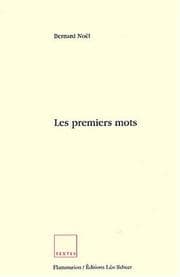 Tapa de Les premiers mots (sep)