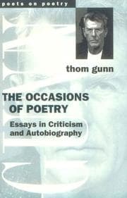 Tapa de The occasions of poetry