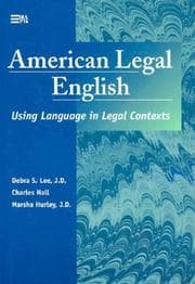 Tapa de American legal English