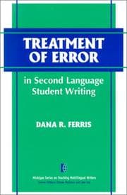Tapa de Treatment of error in second language student writing