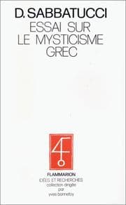 Tapa de Essai sur le mysticisme grec