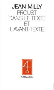 Tapa de Proust dans le texte et l'avant-texte
