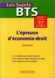Tapa de L'Epreuve d' économie - Droit