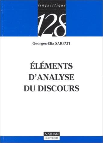 Tapa de Éléments d'analyse du discours