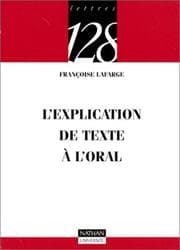 Tapa de L' explication de texte à l'oral