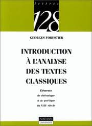 Tapa de Introduction à l'analyse des textes classiques