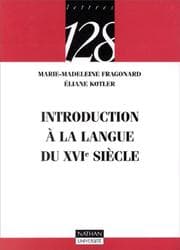 Tapa de Introduction à la langue du XVIe siècle