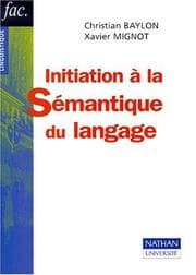 Tapa de Initiation à la sémantique du langage