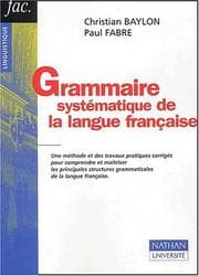 Tapa de Grammaire systématique de la langue française