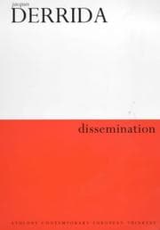 Tapa de Dissemination (Athlone Contemporary European Thinkers)