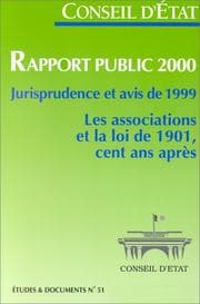 Tapa de Rapport public 2000, jurisprudence et avis de 1999