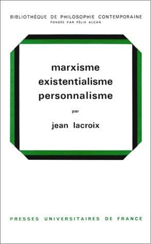 Tapa de Marxisme, Existentialism, Personnalisme