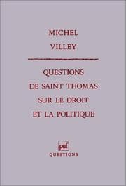 Tapa de Questions de saint thomas