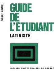 Tapa de Guide de l'étudiant latiniste, 1ère édition