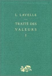 Tapa de Traité des valeurs, tome 1