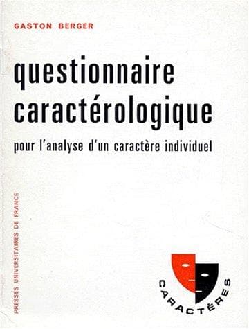 Tapa de Questionnaire caractérologique, 12e édition