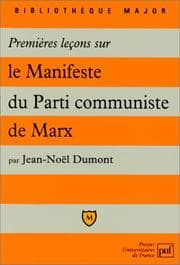 Tapa de Premieres lecons sur manifeste du PC