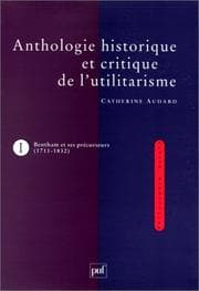 Tapa de Anthologie historique et critique de l'utilitarisme, tome 1