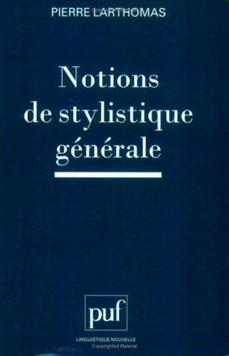 Tapa de Notions de stylistique générale