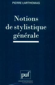 Tapa de Notions de stylistique générale