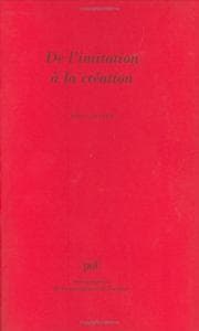 Tapa de De l'imitation à la création