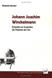 Tapa de Johann Joachim Winckelmann, enquête sur la genèse de l'histoire de l'art