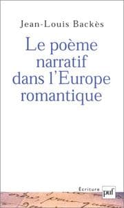 Tapa de Le poème narratif dans l'Europe romantique