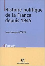 Tapa de Histoire politique de la France depuis 1945