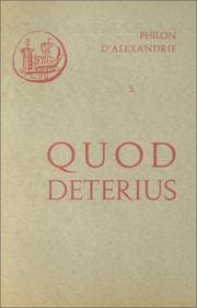 Tapa de Oeuvres de Philon d'Alexandrie. Quod deterius potiori insidari soleat, I, volume 5