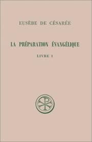 Tapa de La préparation évangélique Livre 1