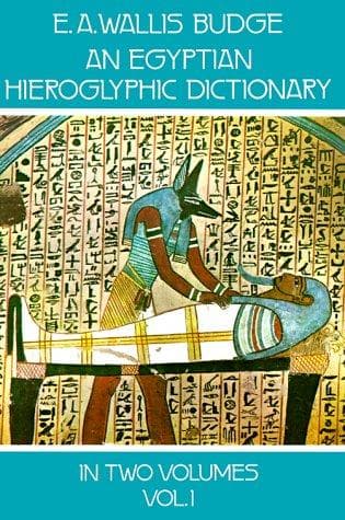 Tapa de An Egyptian hieroglyphic dictionary