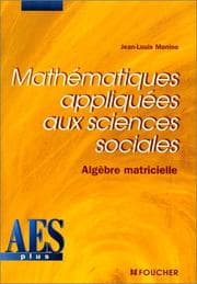 Tapa de Mathématiques appliquées aux sciences sociales, algèbre matriciel, DEUG AES