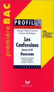 Tapa de Les Confessions, 1765-1770, Rousseau