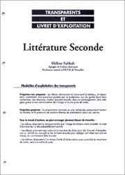 Tapa de Littérature, Seconde. Transparents et livret d'exploitation