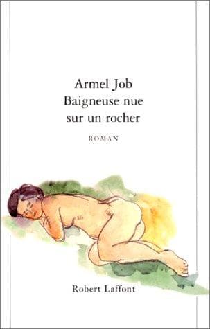 Tapa de Baigneuse nue sur un rocher
