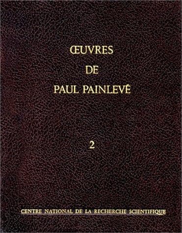 Tapa de Oeuvres de Painlevé