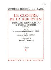 Tapa de Le Cloître de la rue d'Ulm (livre non massicoté), cahier 4