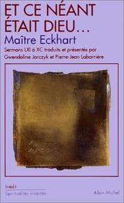 Tapa de Et ce néant était Dieu